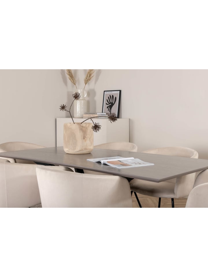 ebuy24 Essgruppe Piazza 9 (7-teilig) Beige 90 x 180 cm günstig kaufen onesize