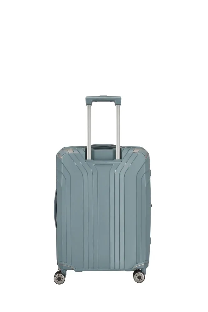 Travelite ELVAA Trolley M mit 4 Rollen (erweiterbar) - Blaugrau