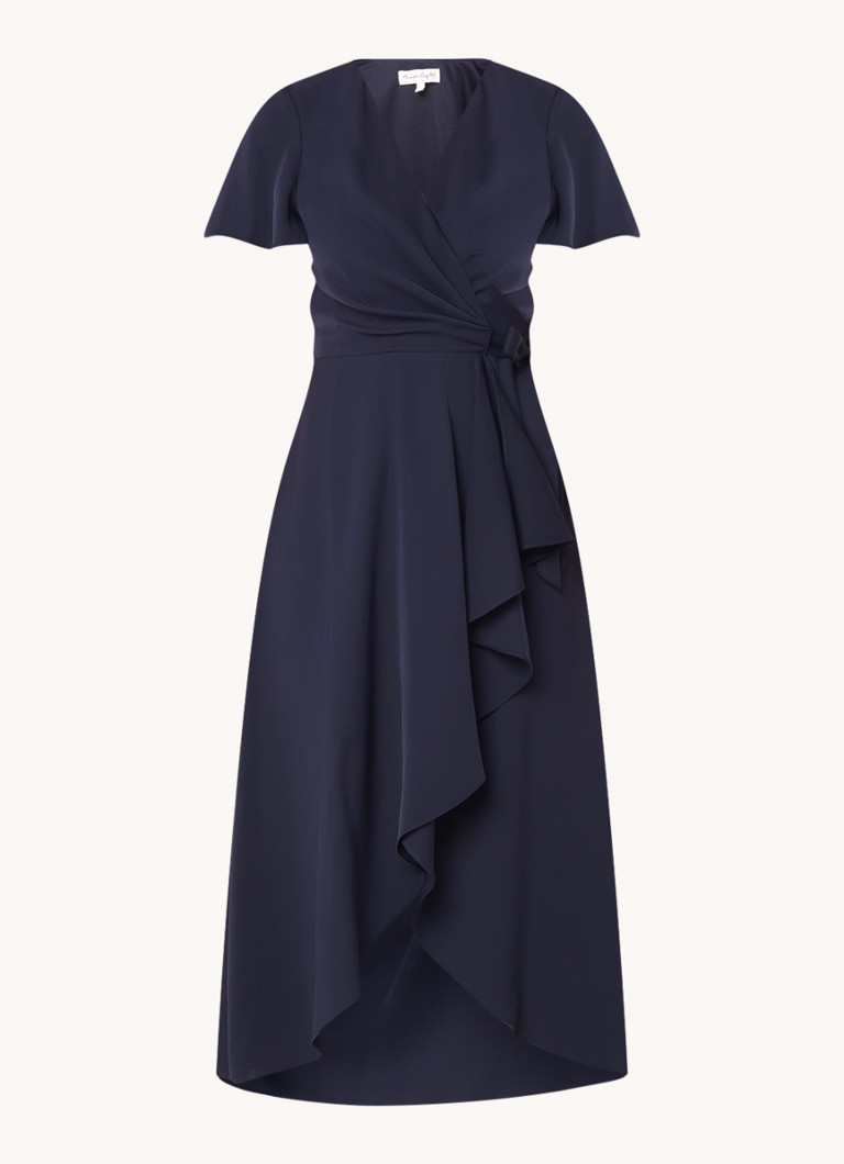 Phase Eight Julissa midi wrap dress with ruffle