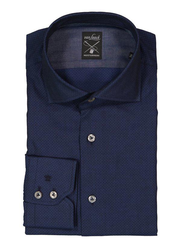 van Laack, Hemd, Tailor Fit, Baumwolle, dunkelblau meliert