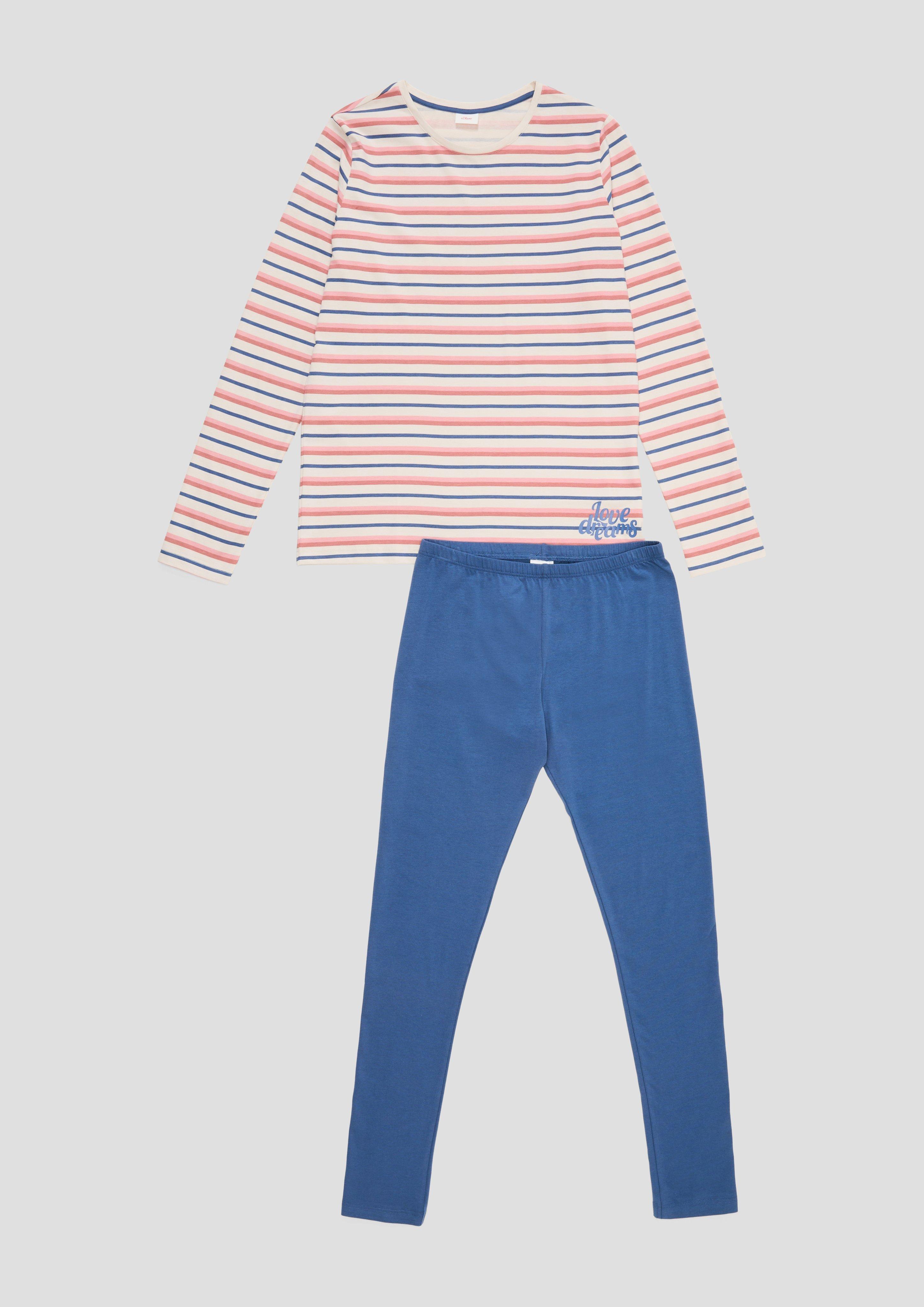 Langes Pyjama-Set aus reiner Baumwolle  6008477-073