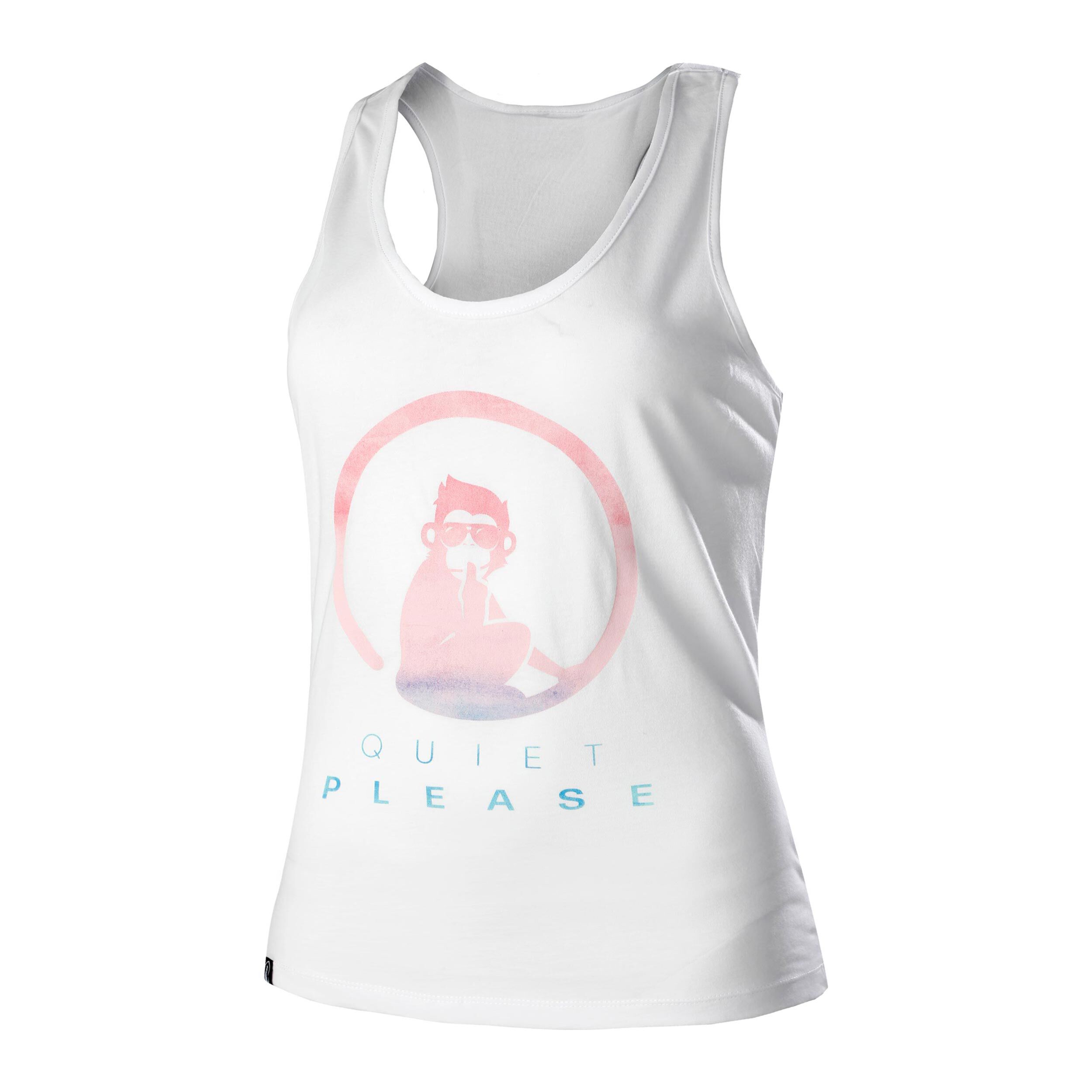 Tie Dye Logo Tank-Top Damen - Weiß, Mehrfarbig