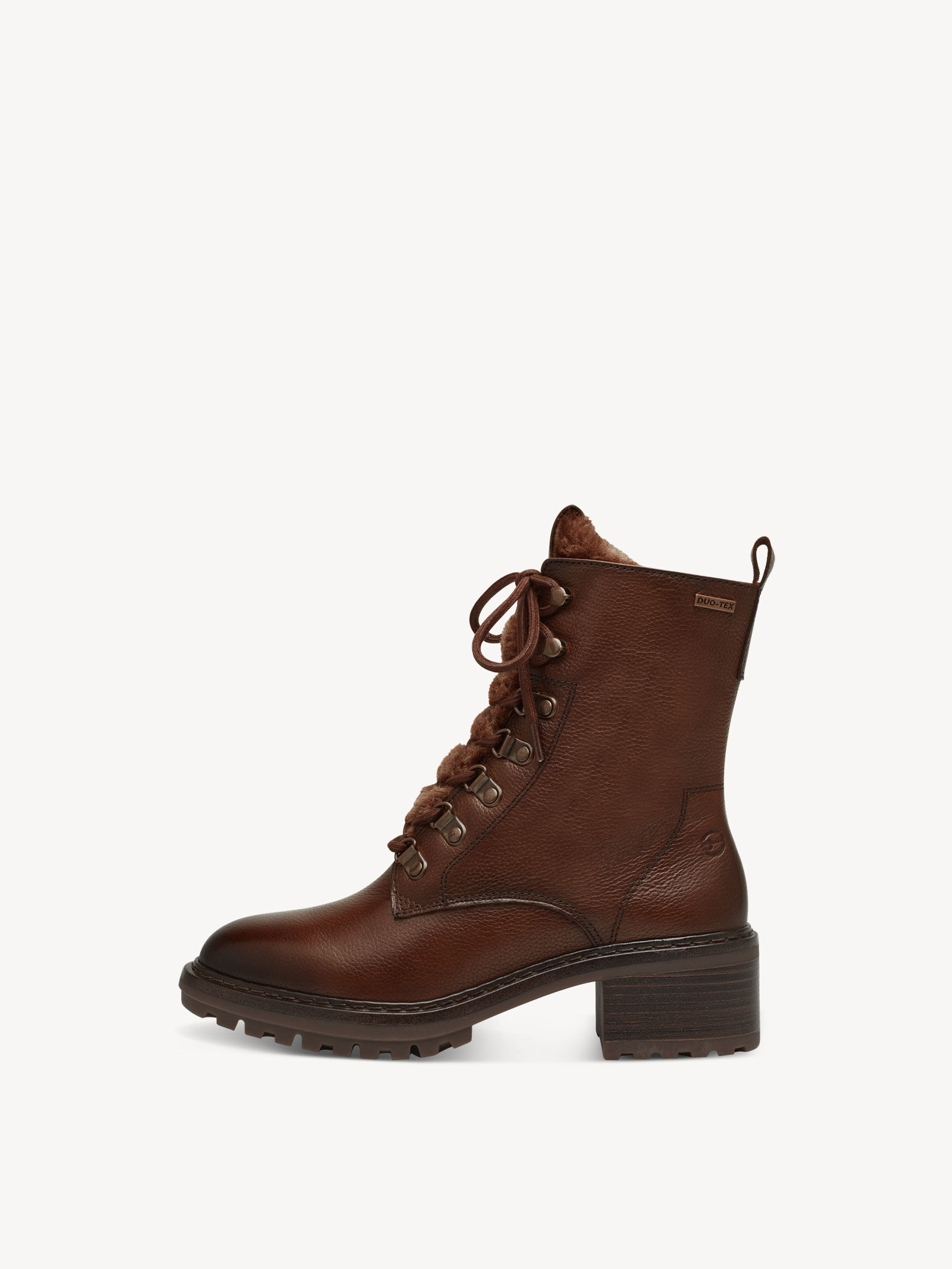 Bottine en cuir - marron doublure chaude