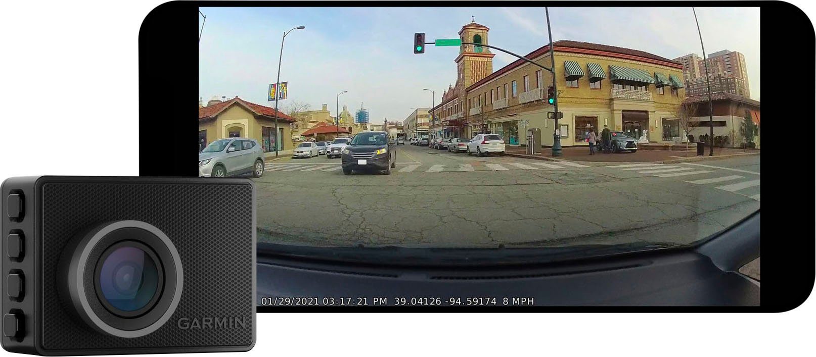 Garmin Dash Cam™ 47 Dashcam (Full HD, Bluetooth, WLAN (Wi-Fi)