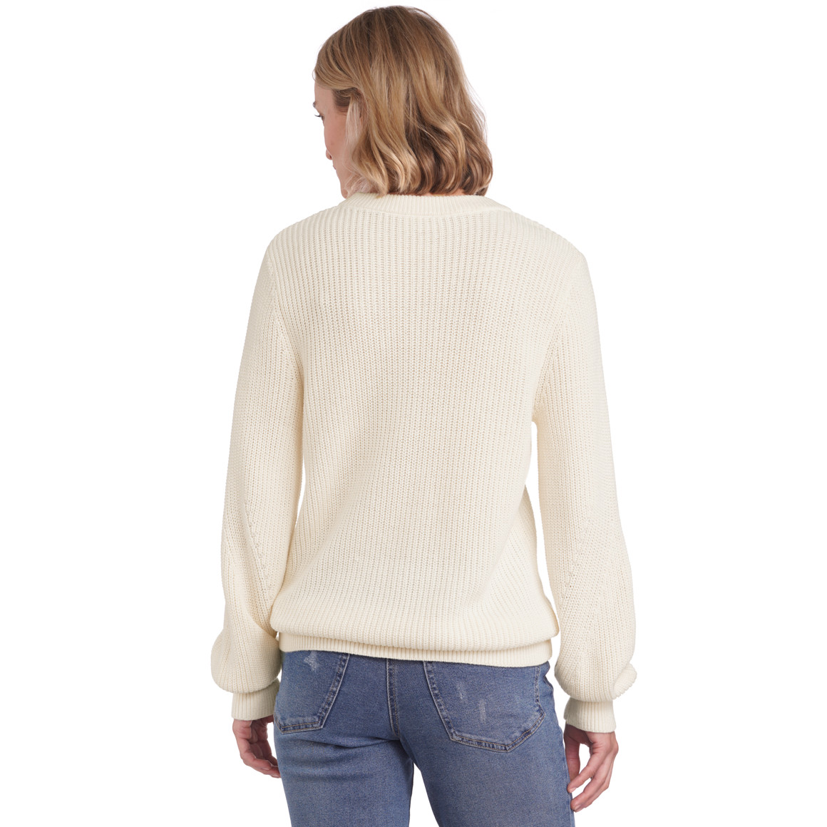 Damen Strickpullover mit Rundhalsausschnitt
