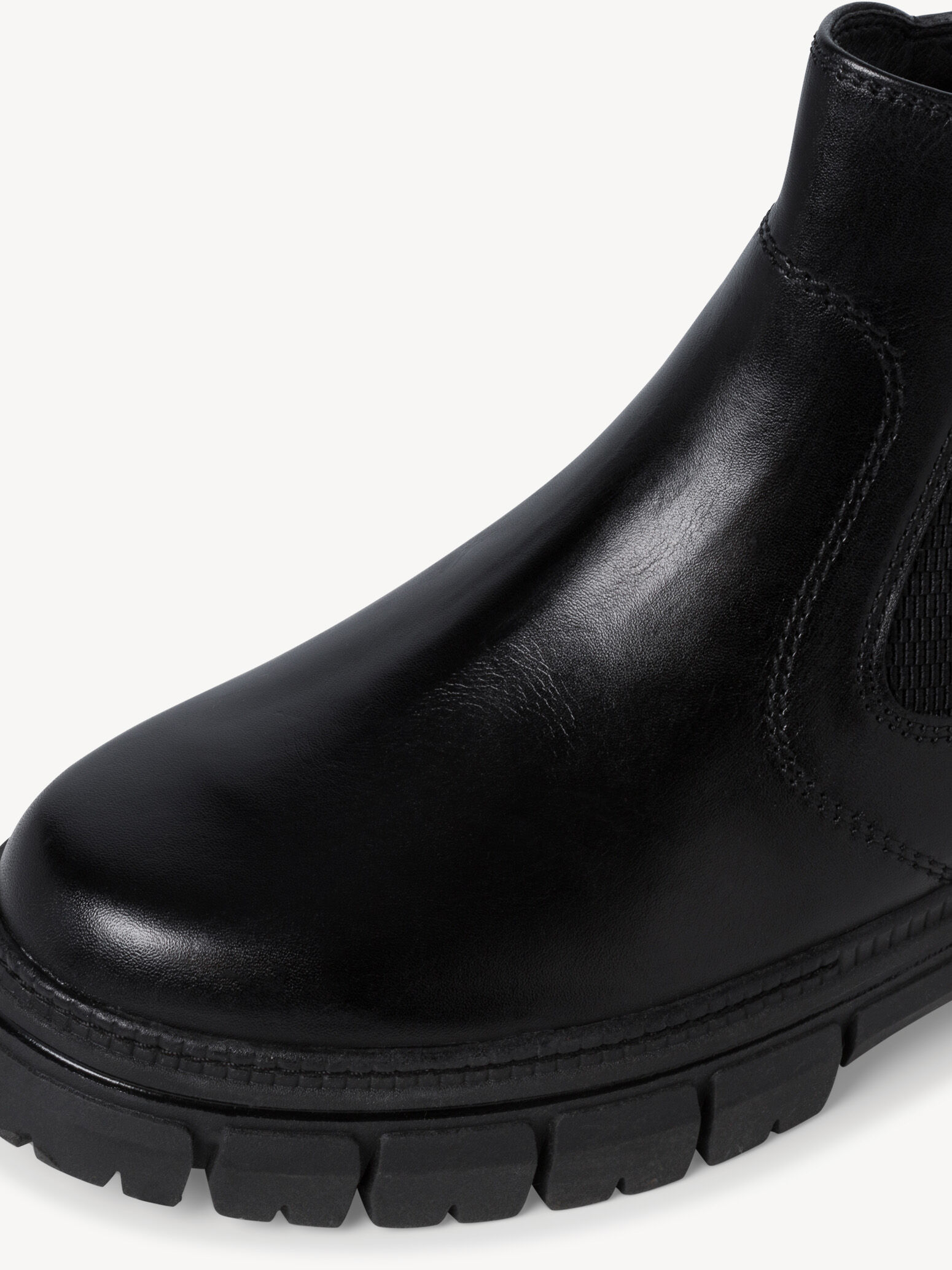 Bottine Chelsea en cuir - noir