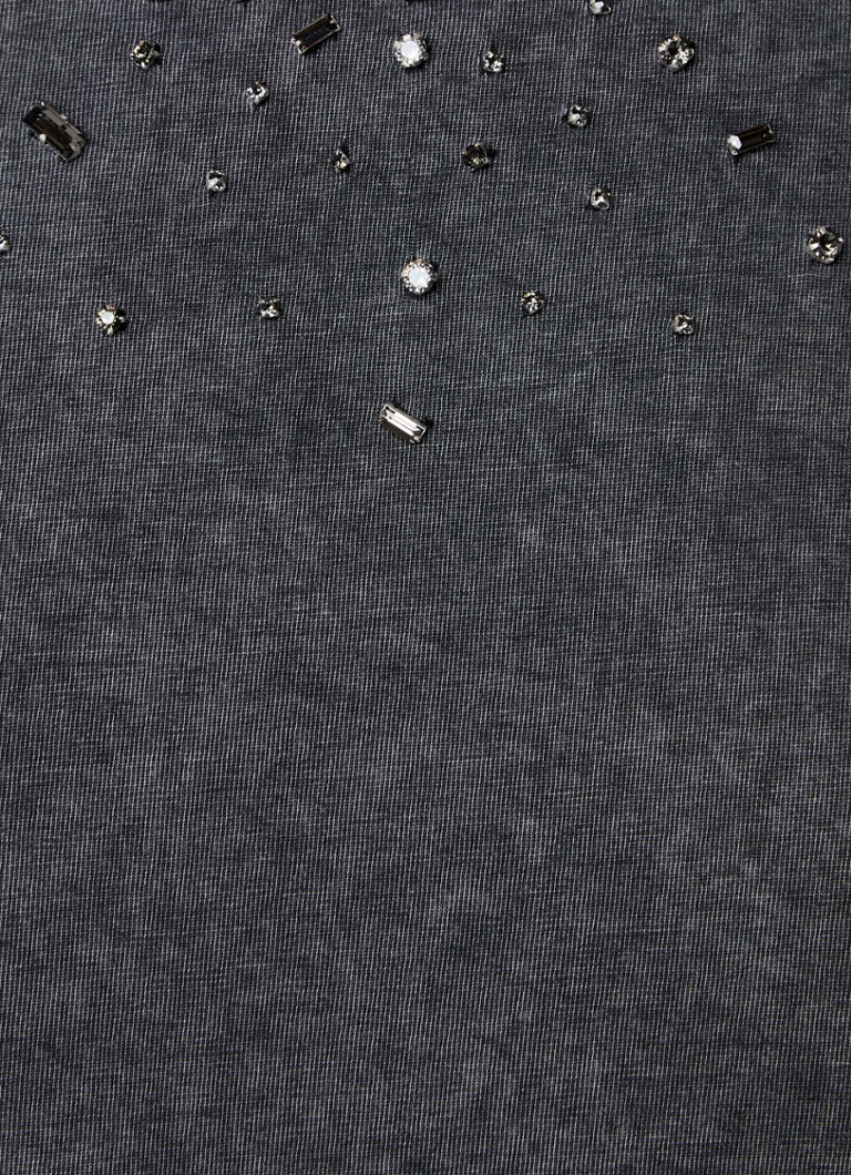 Sandro Cropped T-shirt with rhinestones