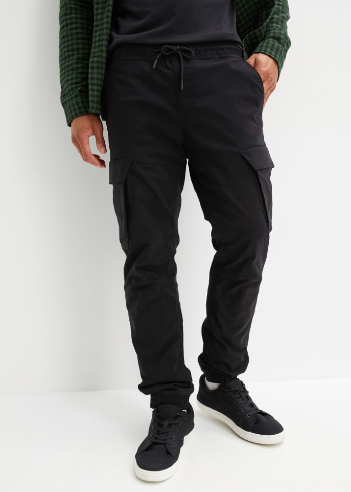 Regular Fit Schlupf-Thermohose mit Cargotaschen, Straight