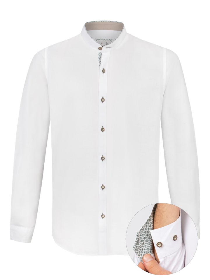 Stockerpoint Stockerpoint Trachtenhemd Raffa in weiss-grün günstig kaufen
