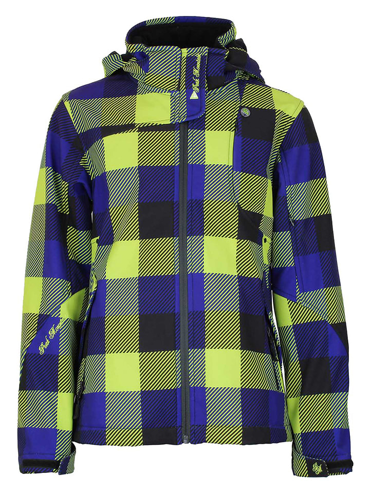 Peak Mountain Softshelljacke in Blau/ Gelb günstig kaufen