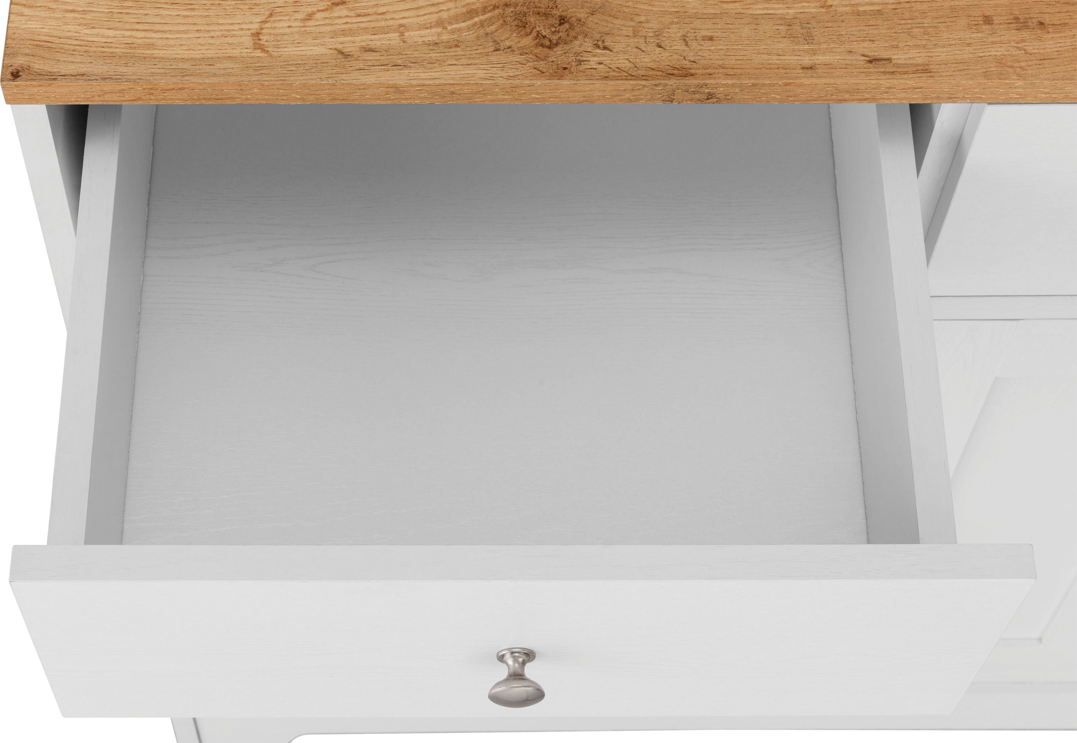 Home affaire Buffet Kate Breite 128 cm, mit Glastüren und Holztüren, Metallgriffe, Höhe 182 cm