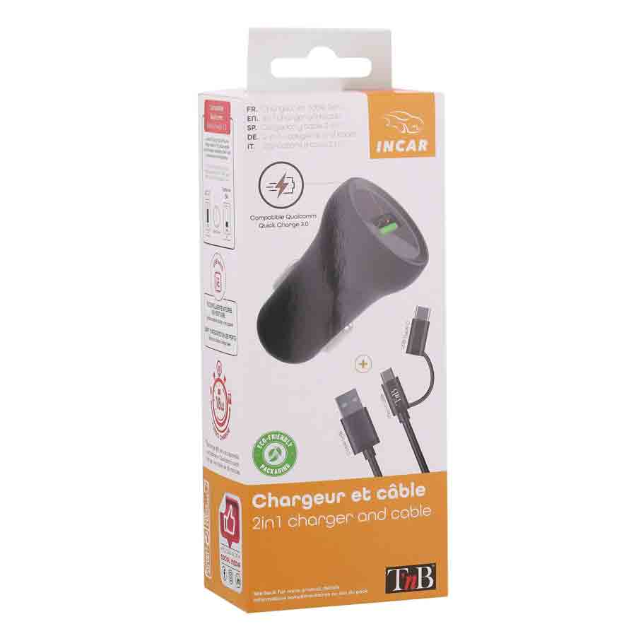 Autoladegerät AC mit USB-A, 18 W, von t'nb, 1 Stück - ATU