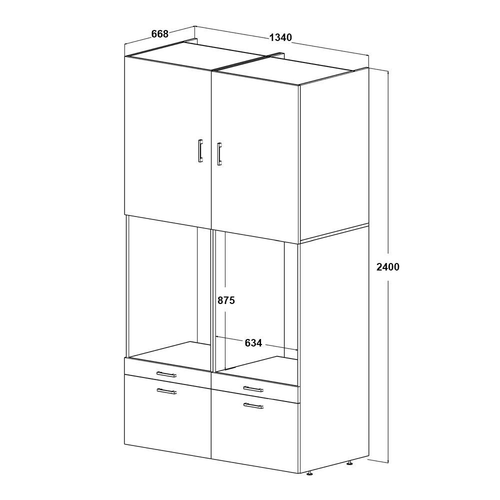 Roomart Waschmaschinenumbauschrank (Waschmaschinenschrank mit Schrankaufsätzen Waschturm Mehrzweckschrank)