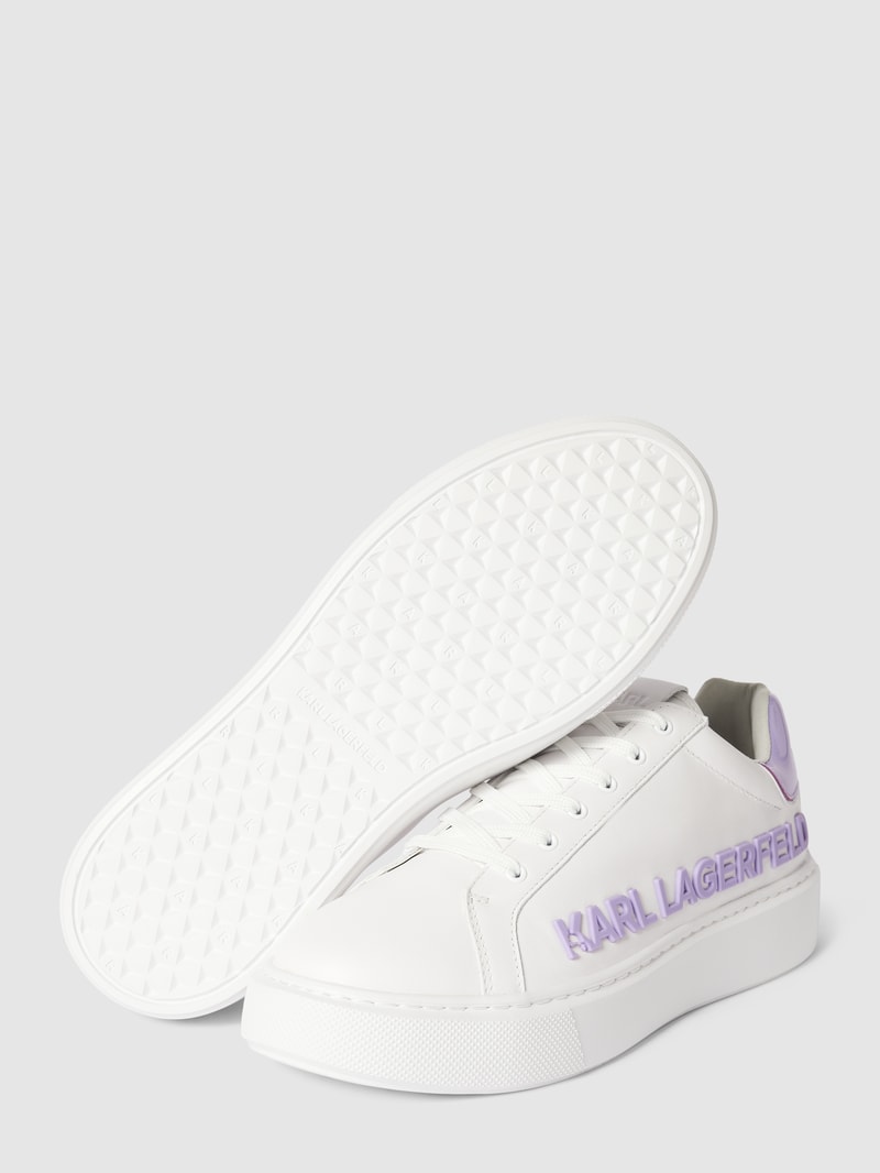 Sneaker mit Label-Design Modell 'MAXI KUP' in weiß