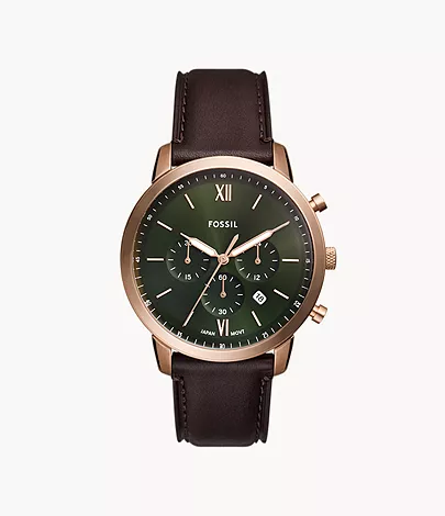 Fossil Uhr Chronograph Neutra Leder braun