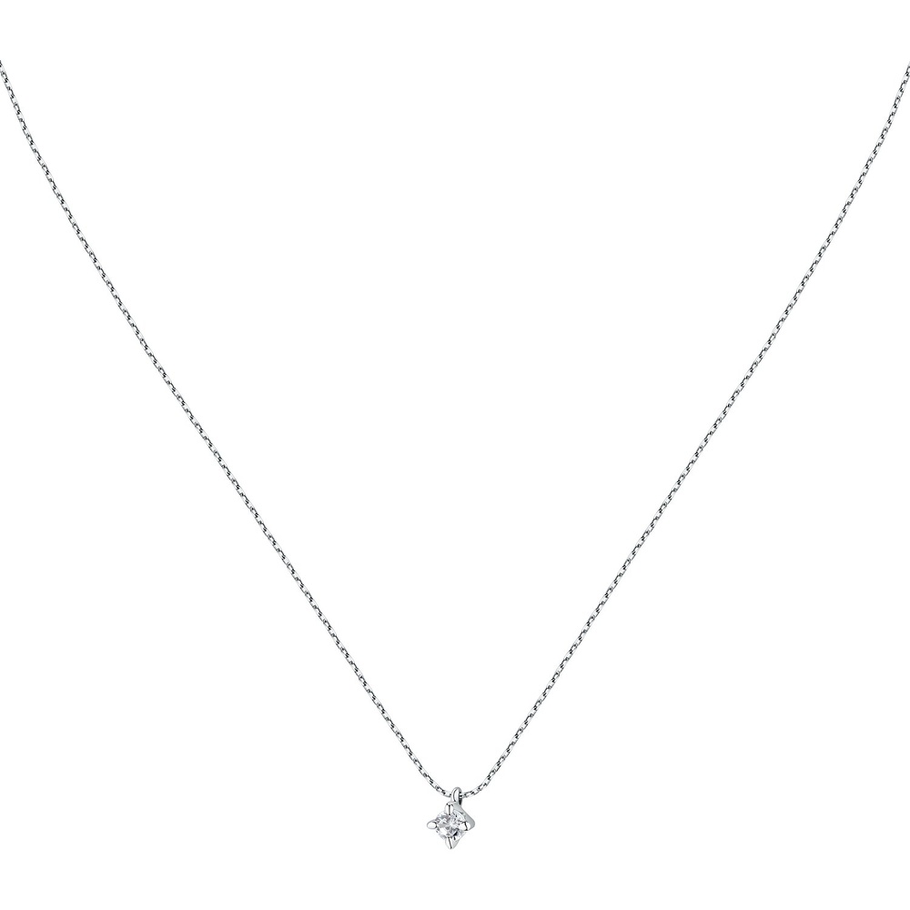 Live Diamond Chaînette 375 Or blanc recyclé collier