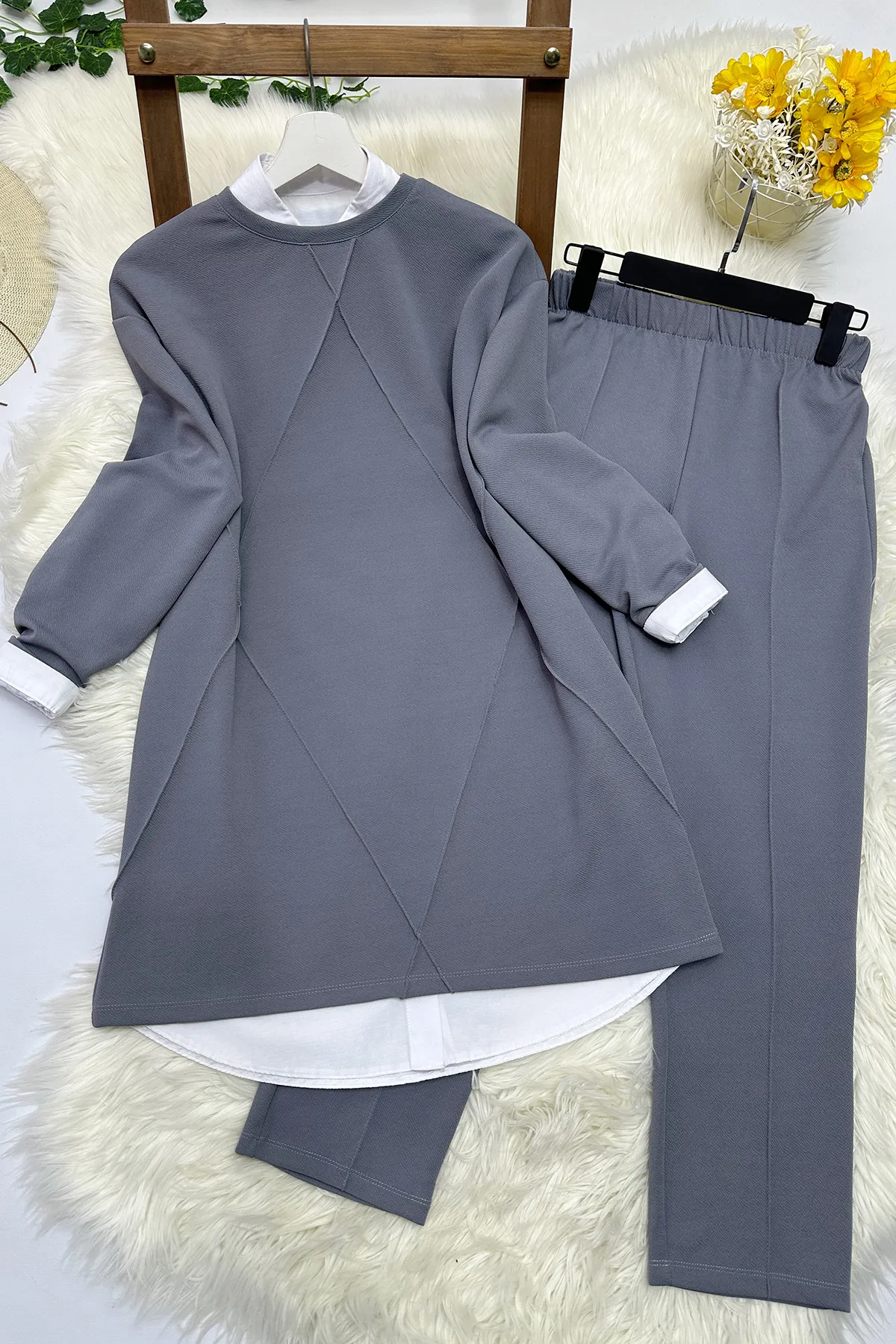 MODAQU  Zweiteiler - Grau - Regular Fit
