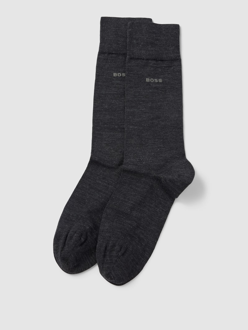 Socken mit Strukturmuster im 2er-Pack in anthrazit
