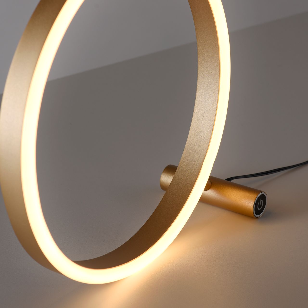 JUST LIGHT LeuchtenDirekt LED Tischleuchte RITUS, 3000 Kelvin, rund, dimmbar über Touchdimmer, Innenleuchte, IP20