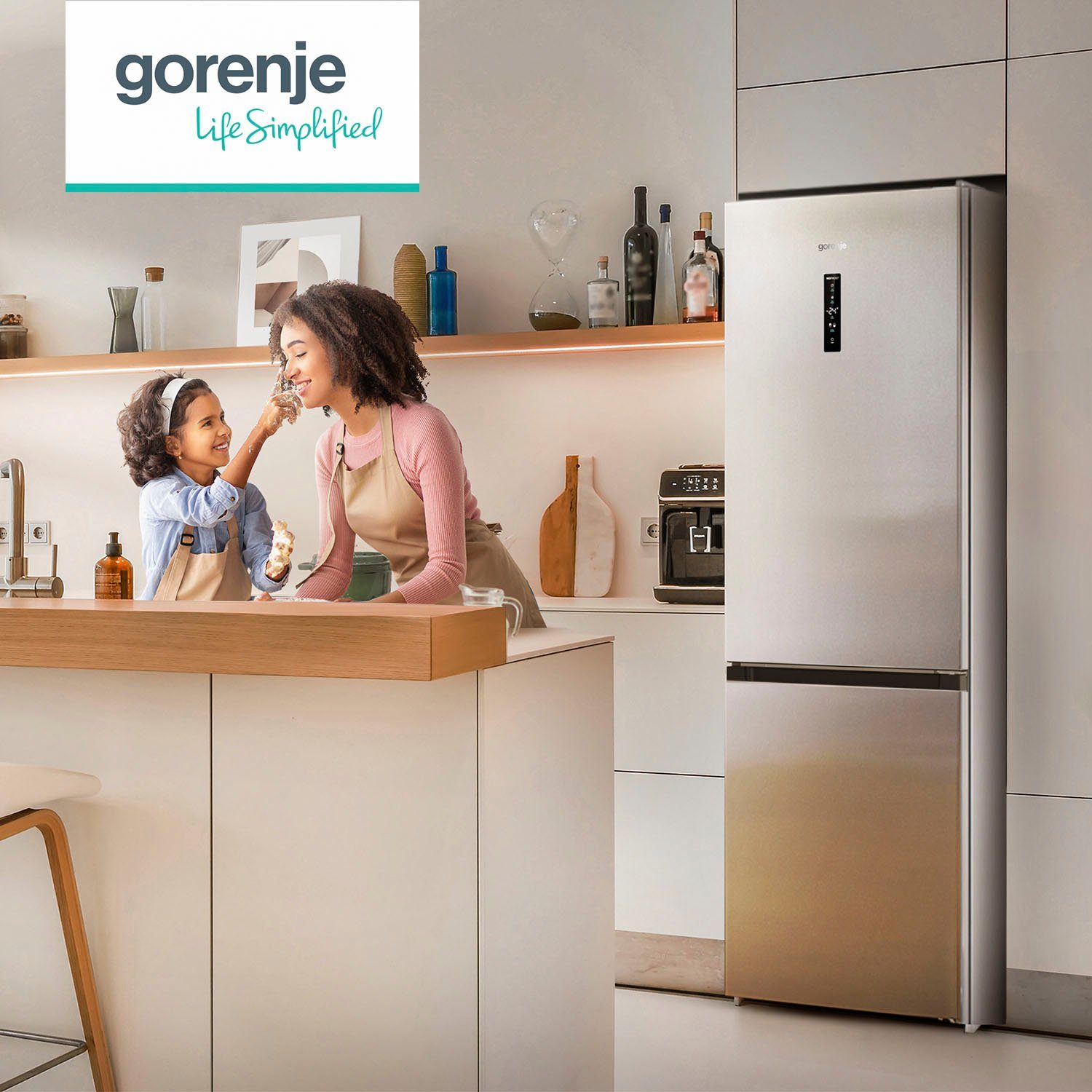 GORENJE Kühl-/Gefrierkombination NK89C0DXL, 200 cm hoch, 60 cm breit