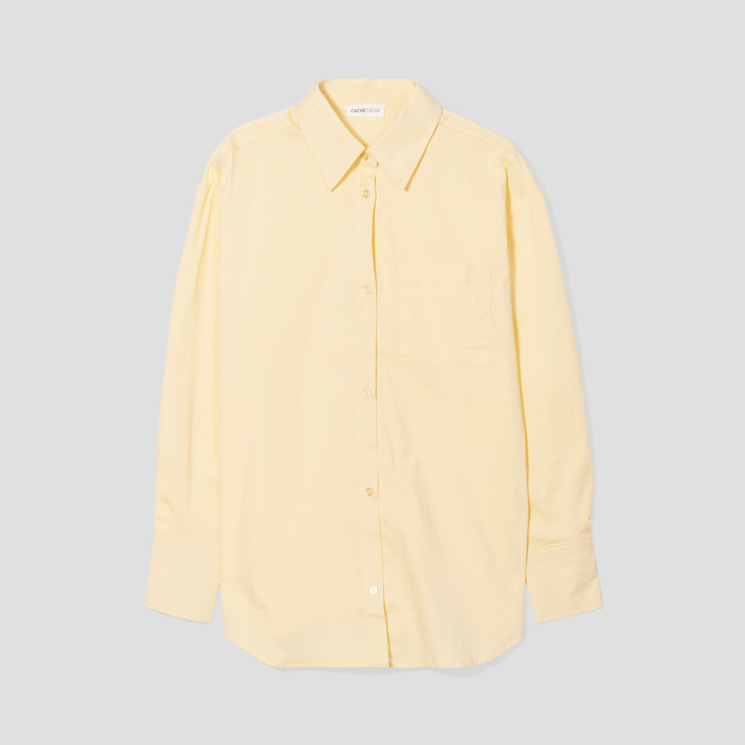 Chemise manches longues jaune femme | Cache Cache