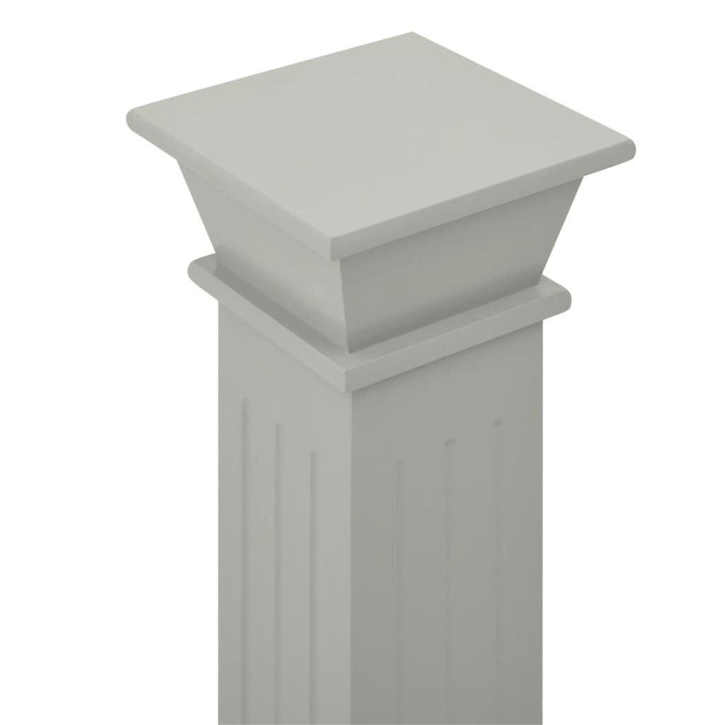 vidaXL Blumenständer Klassischer Säulen-Pflanzenständer Grau 17x17x66 cm MDF (1 St)