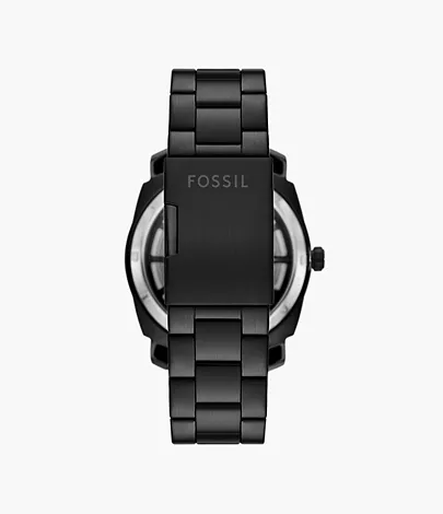Fossil Uhr Machine Automatikwerk Edelstahl schwarz
