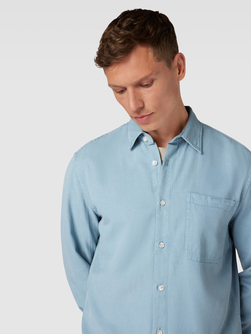 Freizeithemd im Denim-Look in rauchblau