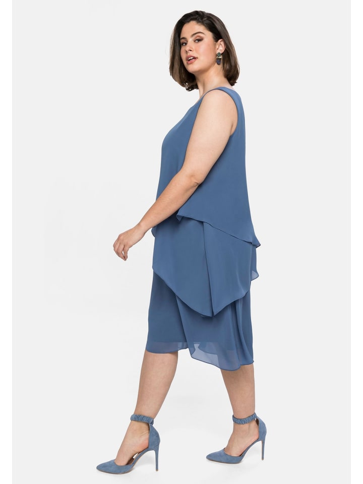 sheego Cocktailkleid in rauchblau günstig kaufen
