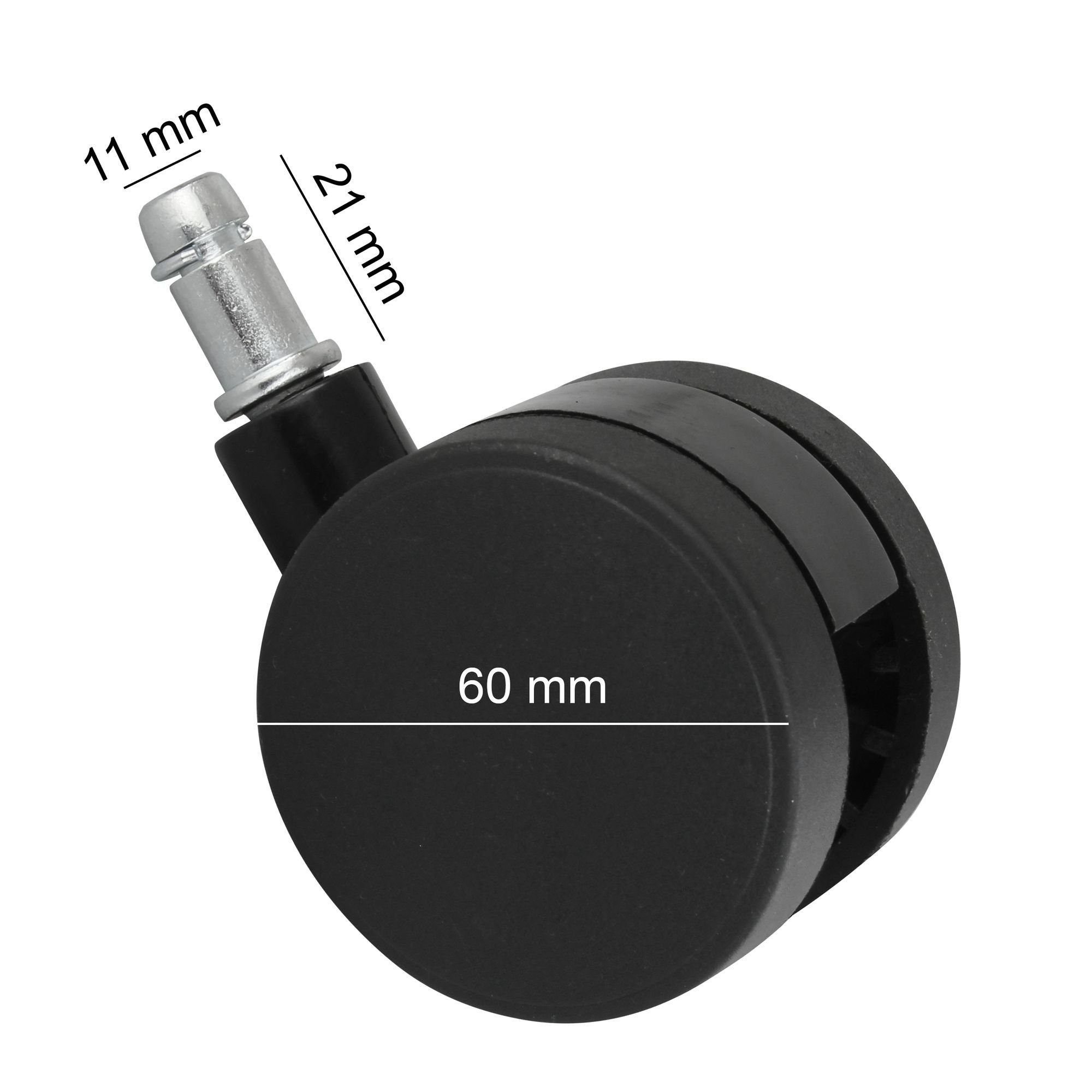 KADIMA DESIGN Stuhlrolle Premium Bürostuhlrollen aus Polyurethan in Schwarz (5er Pack)