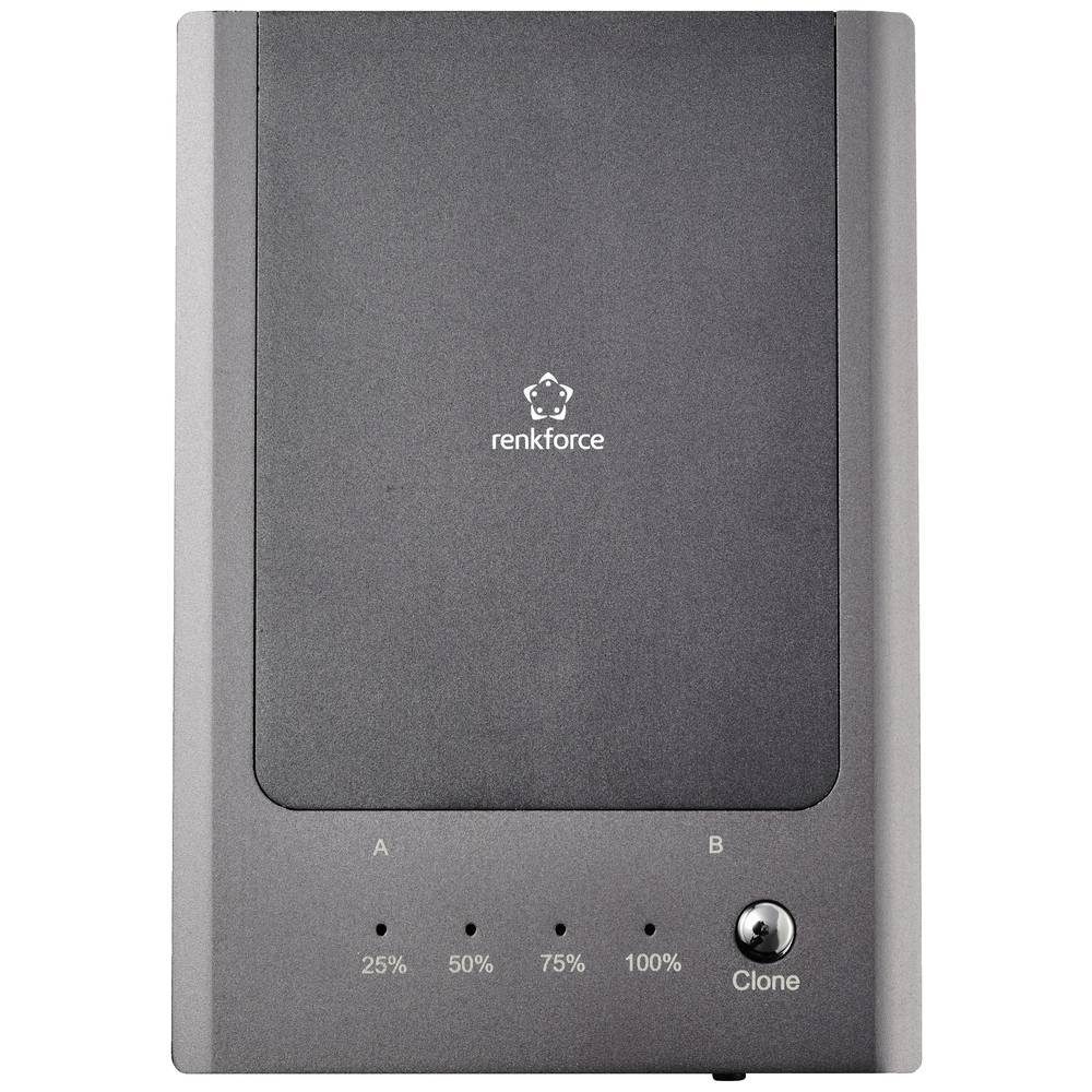 Renkforce Festplatten-Dockingstation M.2 SSD Zweifach-Gehäuse mit 1:1 Kopierfunktion, mit Clone-Funktion