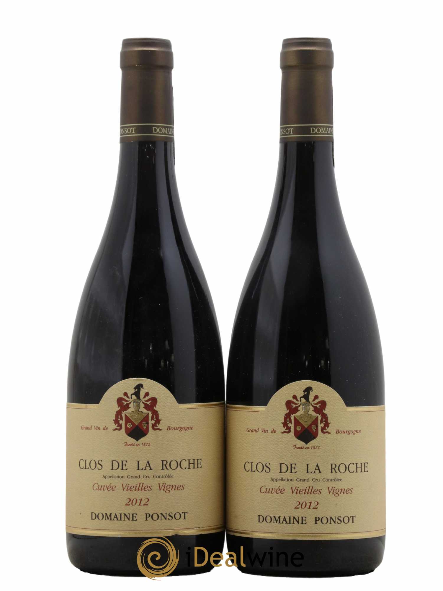 Clos de la Roche Grand Cru Vieilles Vignes Ponsot (Domaine)  2012 - Lot de 2 Bouteilles