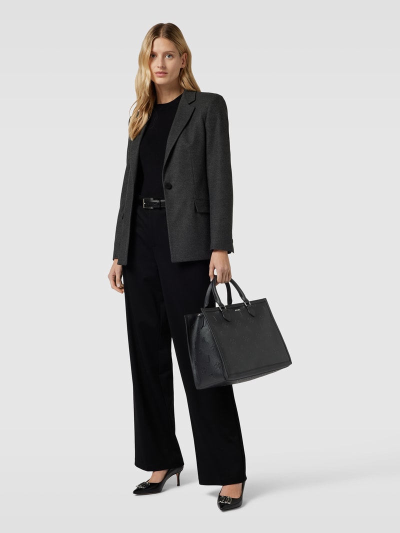 Handtasche mit Label-Muster Modell 'decoro stampa aurelia' in black