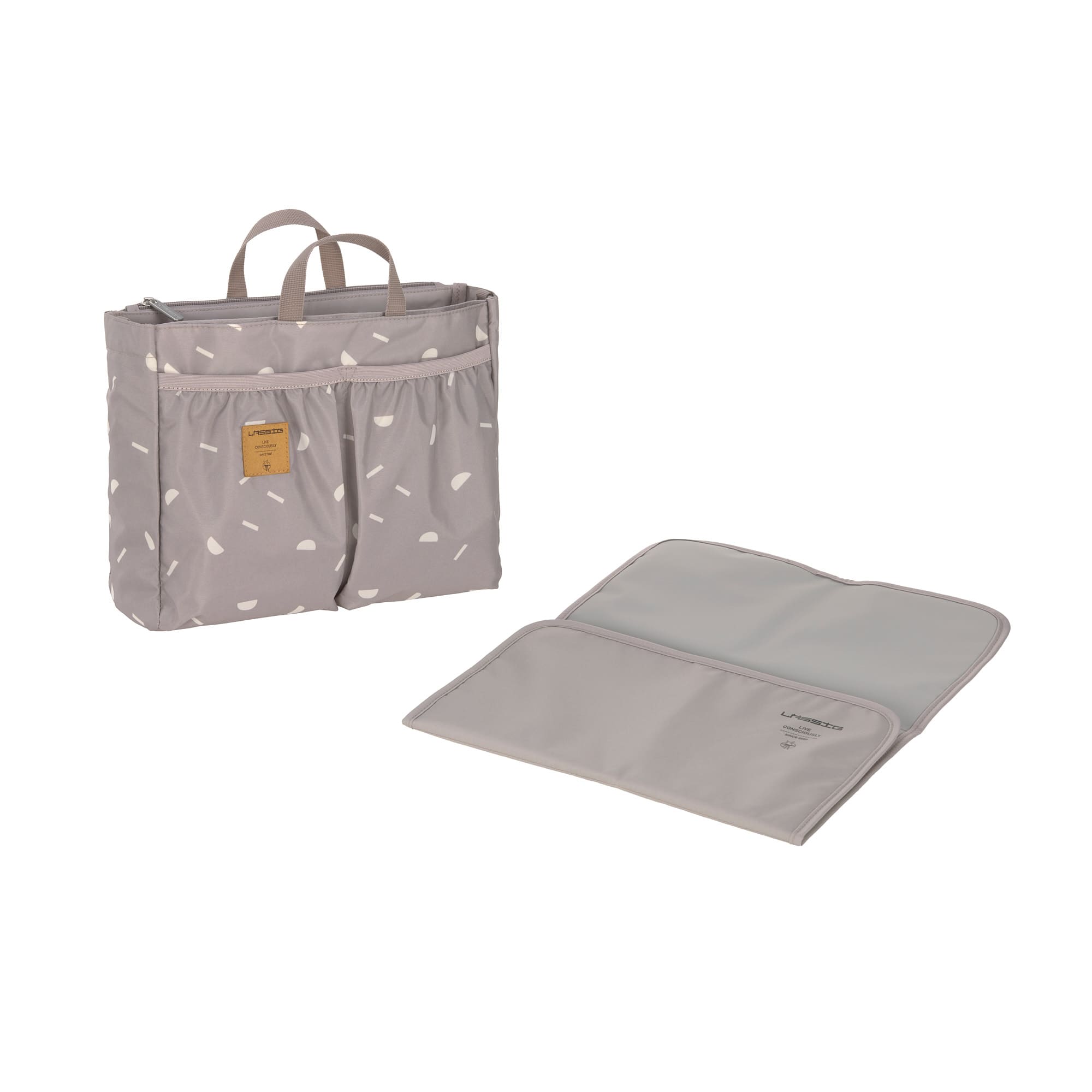 Wickeltasche - Multitalent Organizer Blocks Taupe, Grau