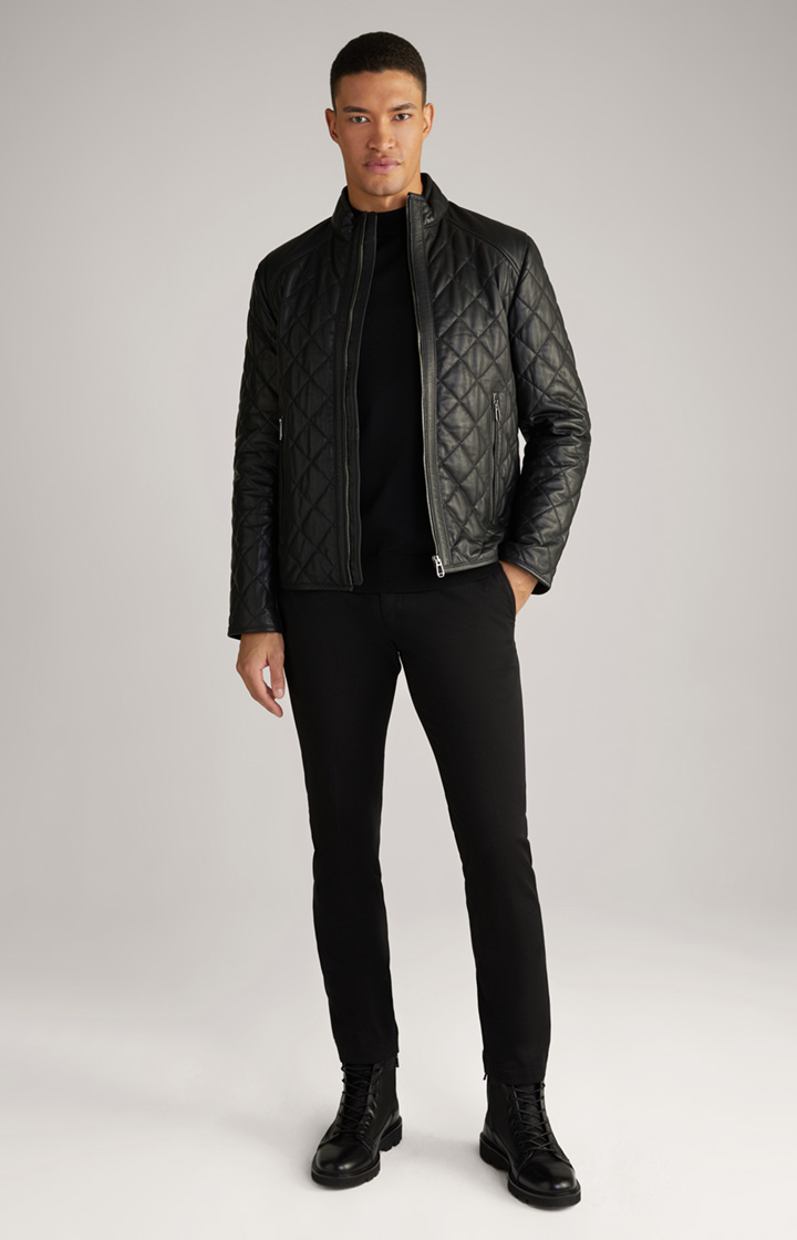 Lederjacke Boy in Schwarz