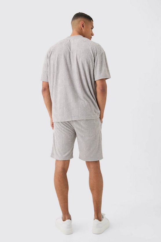 Oversize Jacquard Frottee T-Shirt