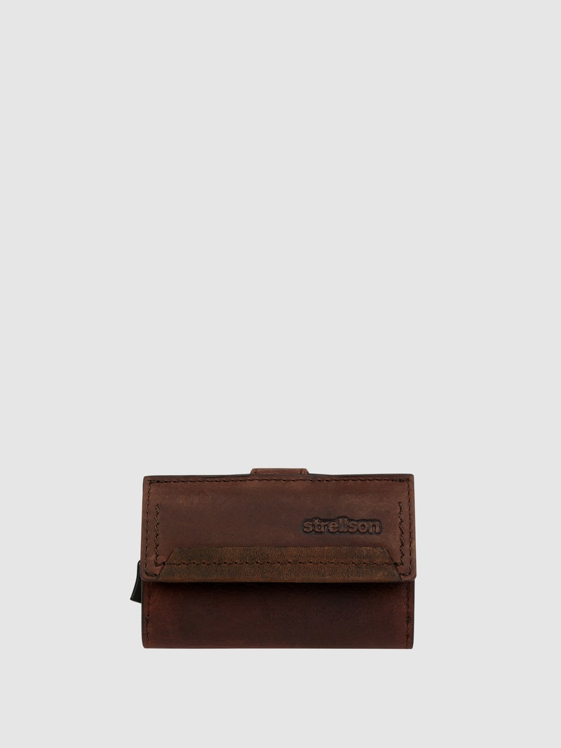 Kartenetui aus Leder Modell 'Camden c-three' in dunkelbraun