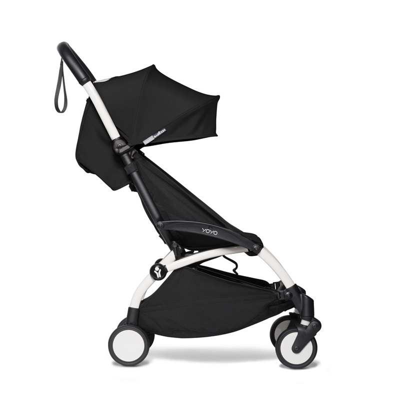 Poussette Yoyo2 4 roues châssis blanc assise 6+ noir Babyzen
