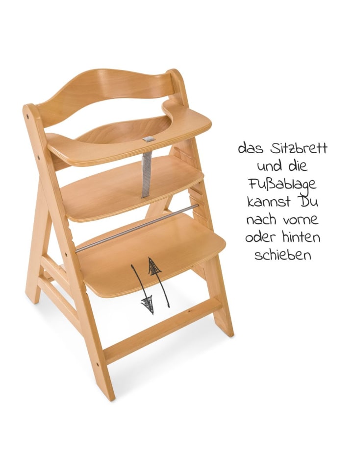 Hauck Hochstuhl Alpha Plus Natur - im Sparset inkl. in grau,schwarz günstig kaufen onesize
