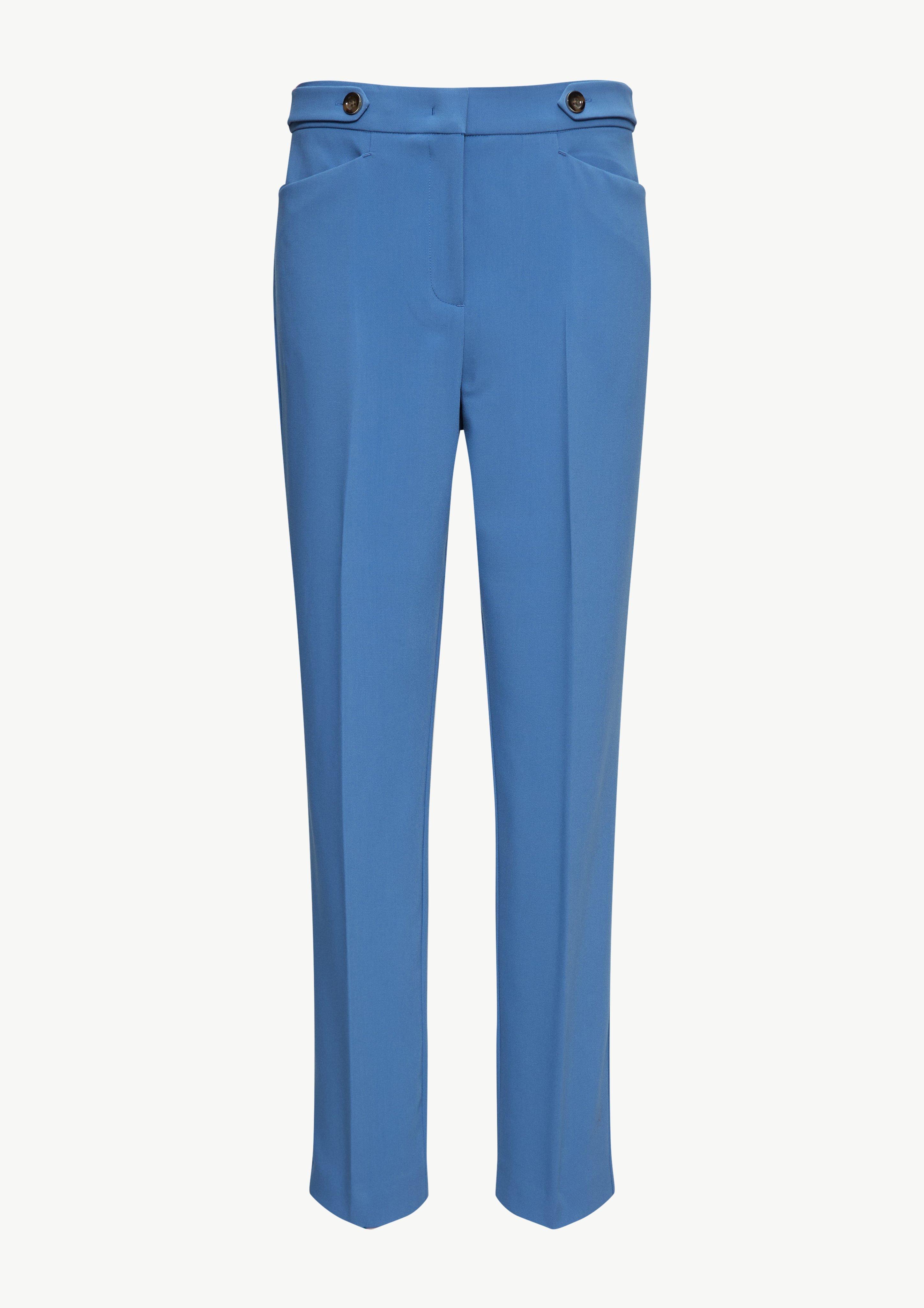 Elegante Hose mit Riegel und Knopf - blau