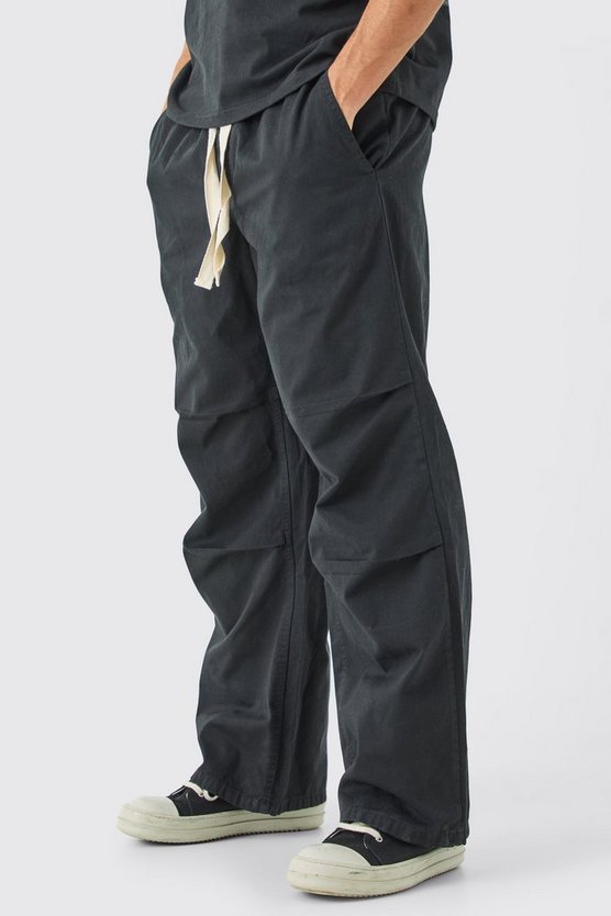 Lockere Hose mit elastischem Bund und Kontrast-Kordelzug