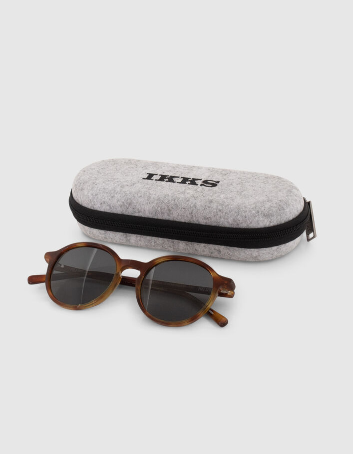 Lunettes solaires mixte écaille miel