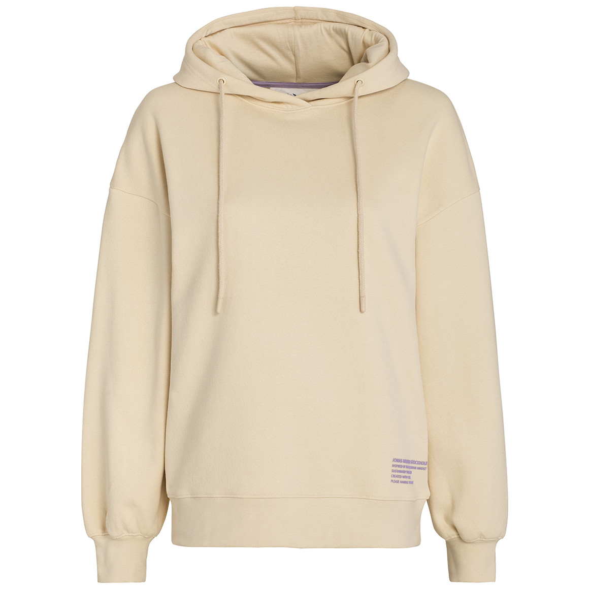 Damen Hoodie mit gummierten Schriftzug
