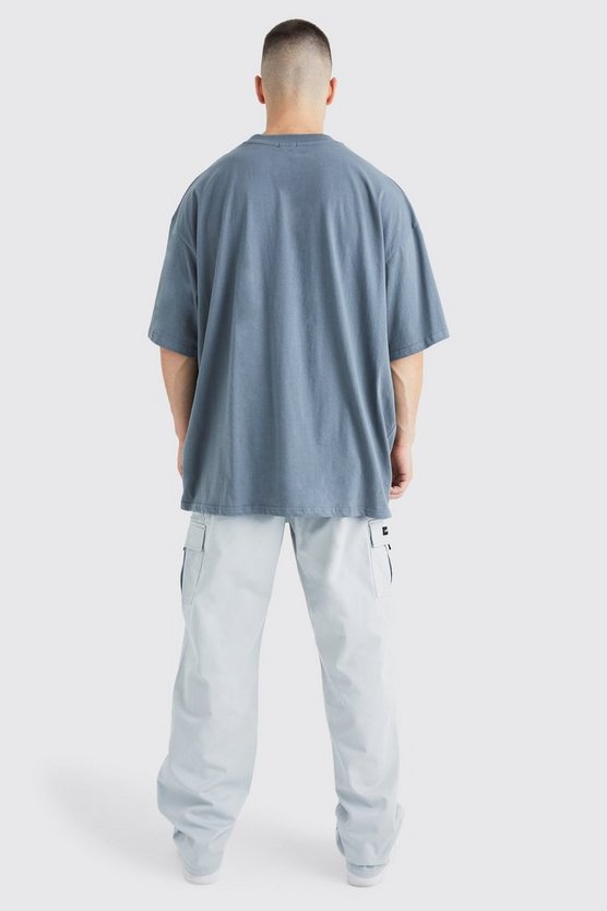 Tall elastische Ripstop Cargo-Hose mit Reißverschluss