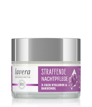 lavera Straffende Nachtpflege 3-Fach Hyaluron und Bakuchiol Gesichtscreme-50 ml
