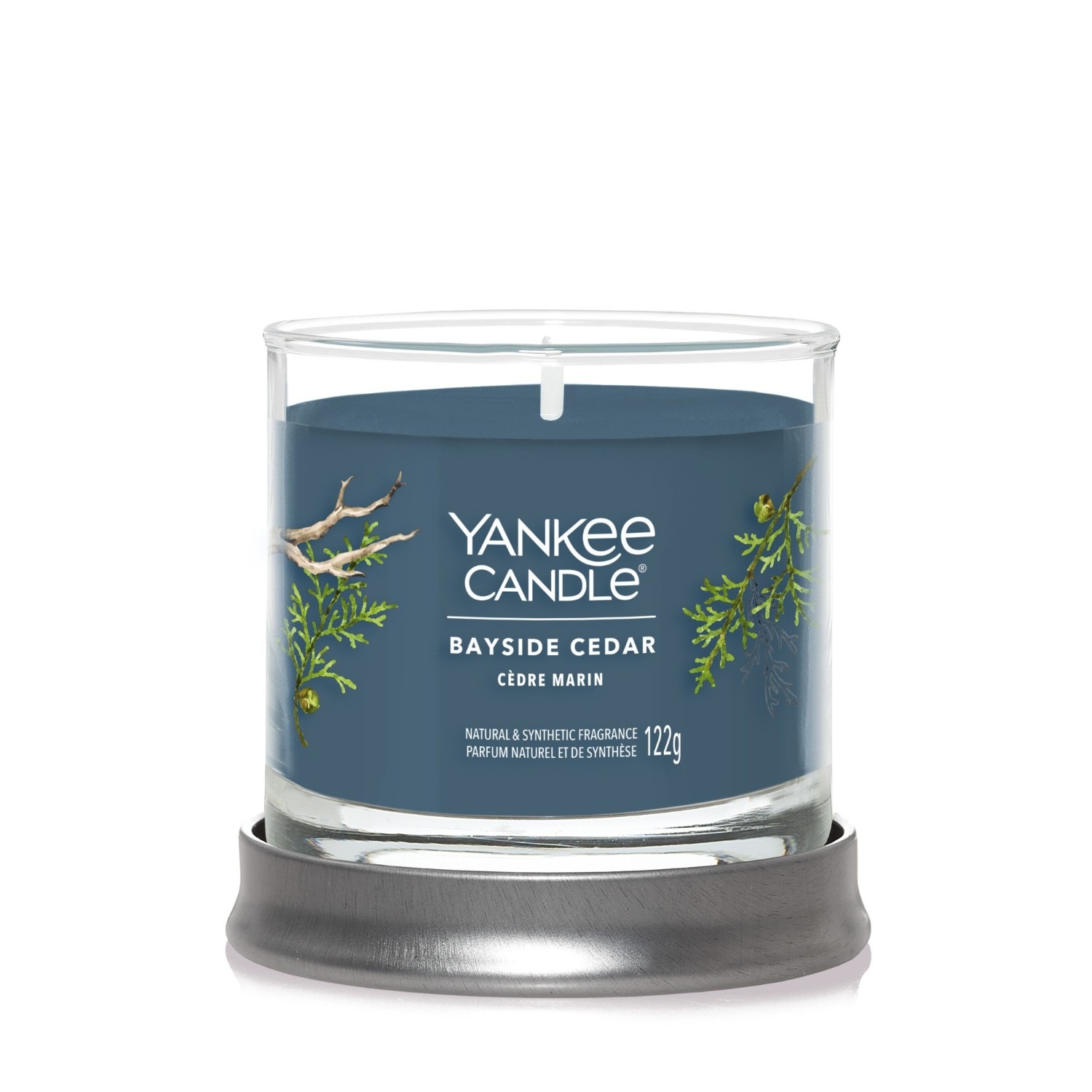 YANKEE CANDLE maza glāze ar jūras ciedra rakstu