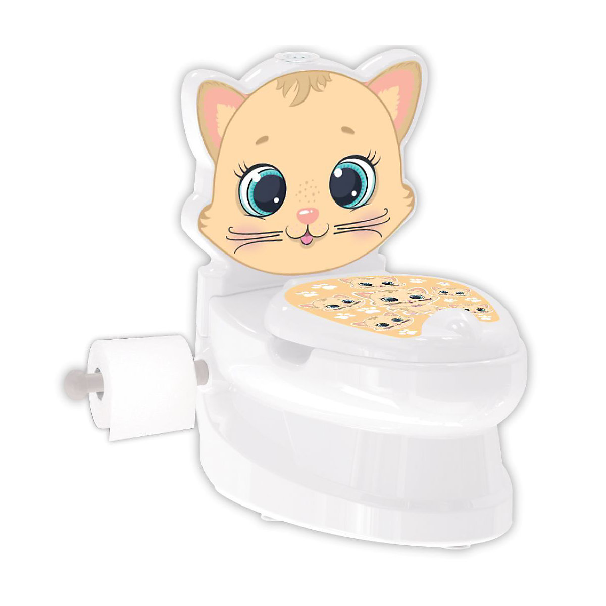 Töpfchen Kitty 07563 Toilettenpapierhalter, Musik Licht Behälter bis 25kg Töpfchen
