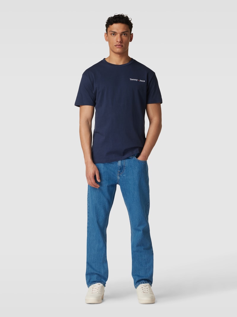 Jeans mit Logo-Stitching in jeans