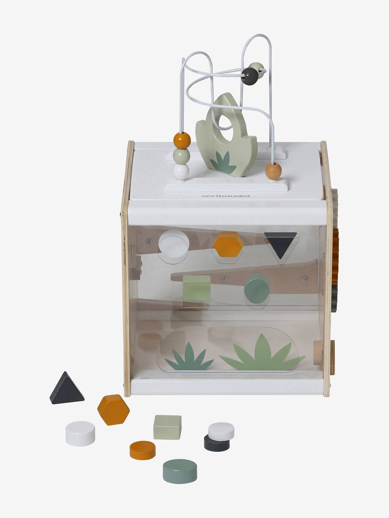 Grand cube multi-activités HANOÏ en bois FSC® multicolore