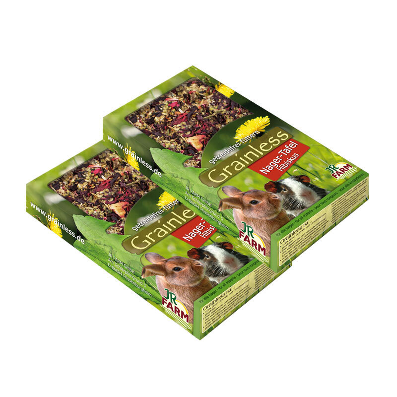 JR Farm Snacks JR Farm Grainless Nager-Tafel Hibiskus 2x125 g